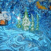 Мастер-класс по рисованию в технике эбру «Новогодняя открытка» Мастер-класс по рисованию в технике эбру «Новогодняя открытка»