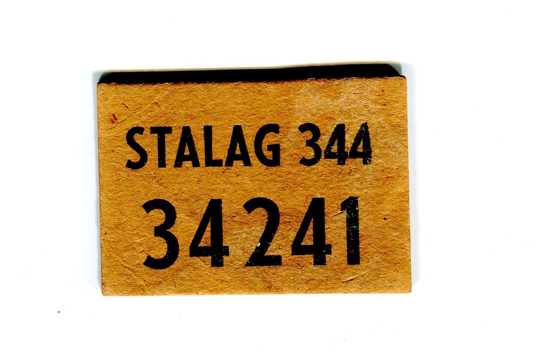 Номер 34241 узника немецкого концлагеря STALAG 344, LAMSDORF (Ламсдорф) Номер 34241 узника немецкого концлагеря STALAG 344, LAMSDORF (Ламсдорф)